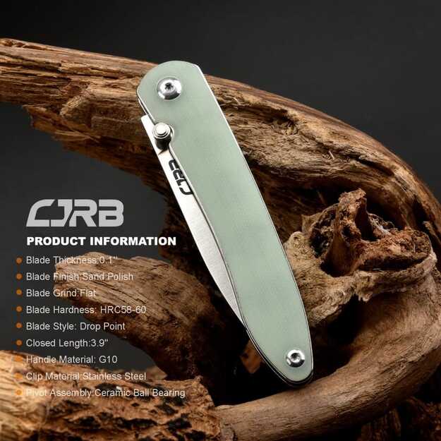 CJRB Cutlery Ria folding knife Nature Green J1917-NTG