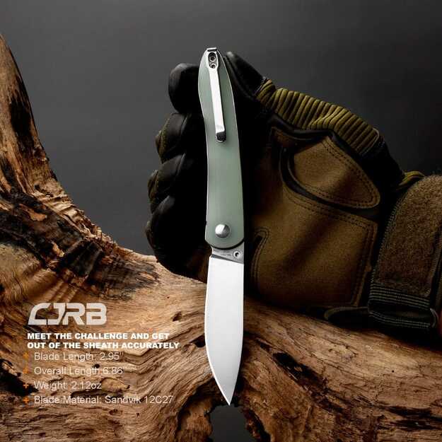 CJRB Cutlery Ria folding knife Nature Green J1917-NTG
