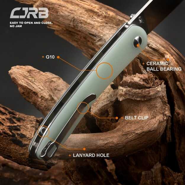 CJRB Cutlery Ria folding knife Nature Green J1917-NTG
