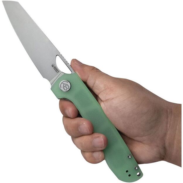 Складной нож Kubey Elang G10, Beadblasted AUS-10 от Sebastian Irawan (KU365C) ​​Jade