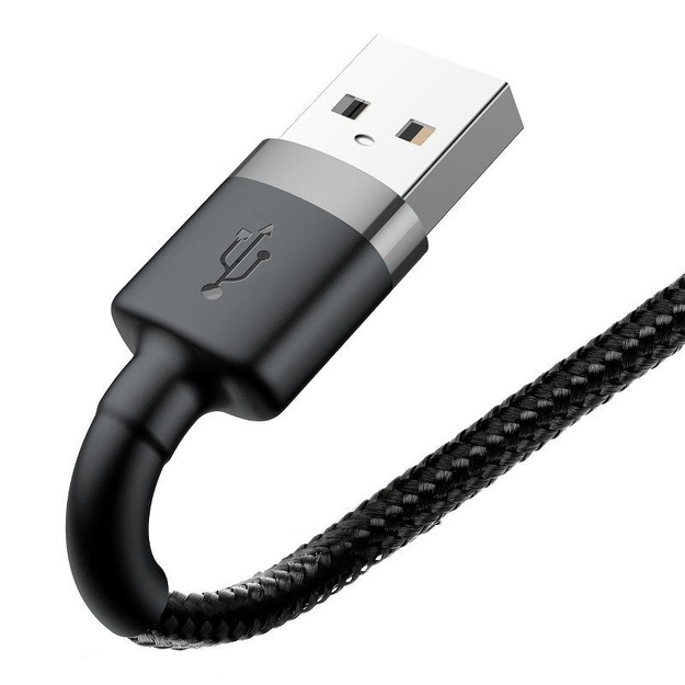 Baseus Cafule USB Lightning Cable 2.4A 0.5m (Gray+Black)