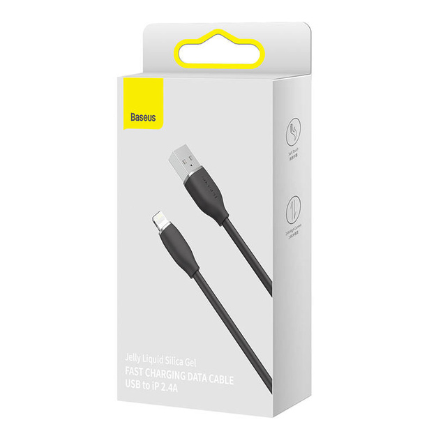 Baseus Jelly  cable USB to Lightning, 2,4A, 1,2m (black)