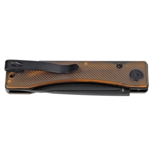 Складной нож Kubey Akino из стали 14C28N желтого цвета с черным покрытием, производства Tiguass (KU2102H)