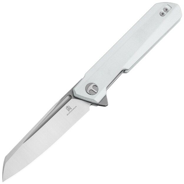 Bestech Dundee Sheepsfoot folding knife Satin PVD G10 White (BMK09C)