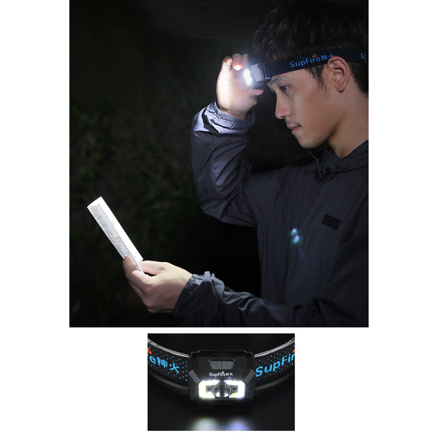 Supfire X30 lukturis ar sensoru, 500lm, 130m