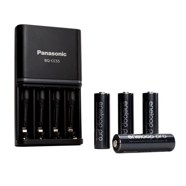 Eneloop BQ-CC55 charger + 4 pcs batteries Eneloop PRO 2550mAh AA
