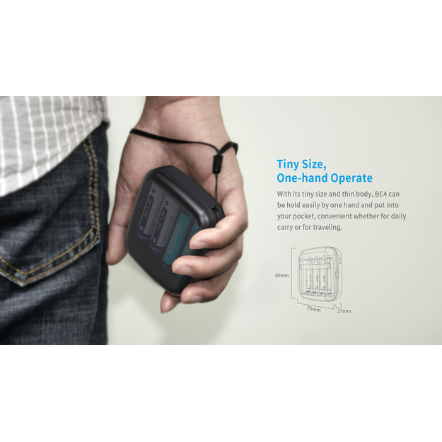 Xtar BC4 lādētājs NiMH un Li-ion AA, AAA baterijām