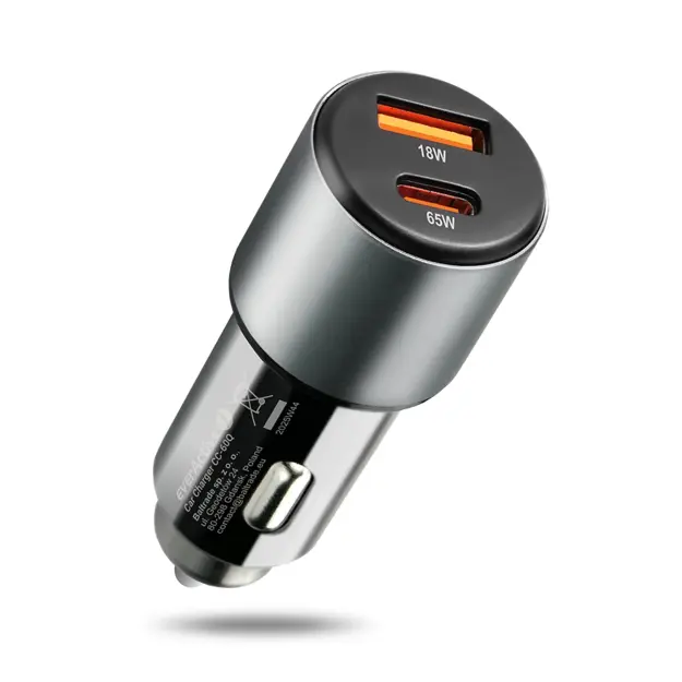 everActive CC-60Q Car Charger with USB QC3.0 and USB-C PD 83W