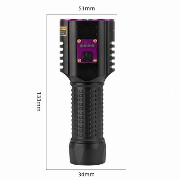 Ультрафиолетовый фонарь Infinio SHADOW HAWK 2-в-1, 365 нм, 20 Вт, 1000 люмен.