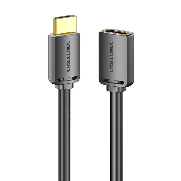HDMI 2.0 vīri&scaron;ķais un HDMI 2.0 sievi&scaron;ķais pagarinā&scaron;anas kabelis Vention AHCBI, 3 m, 4K 60 Hz, (melns)