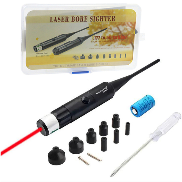Lāzera ierocis tēmēkļa kalibrē&scaron;anai, stobra kalibrators, sarkans