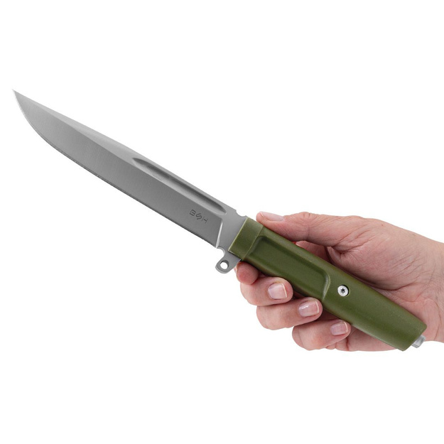 BSH ADVENTURE Fixed Blade Knife with Green Handle N-330B