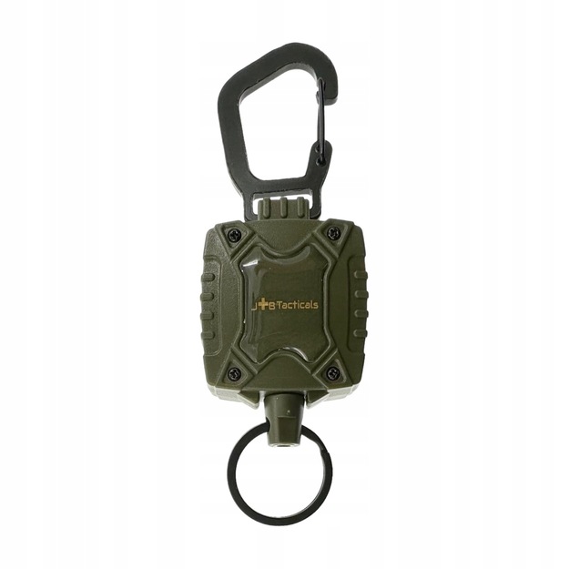 JB Tacticals taktiskais retraktors 75 cm ar karabīni &ndash; JB02, zaļ&scaron;