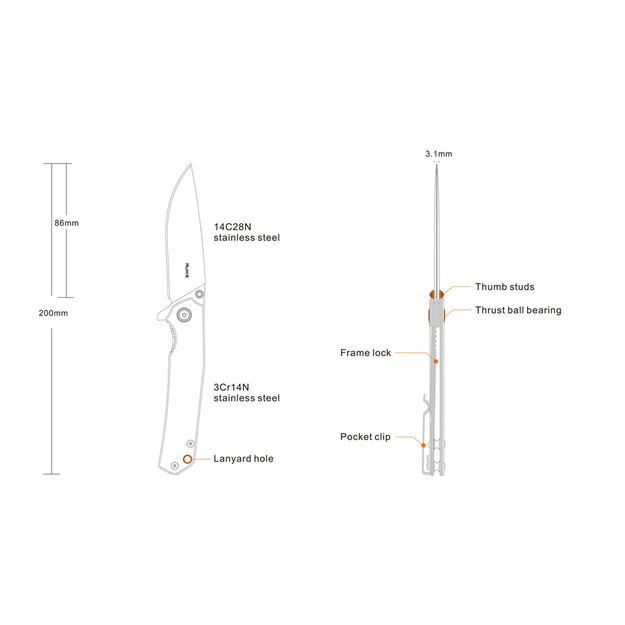 Ruike P801 knife