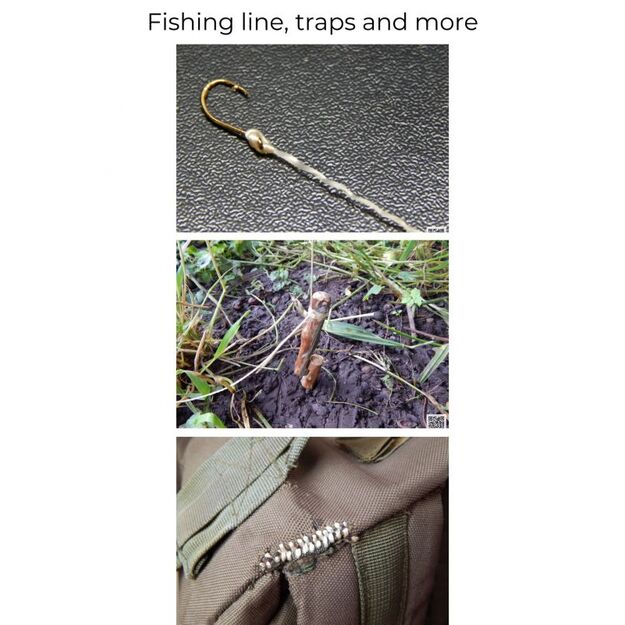 Paracord aproce  Fish , melna M