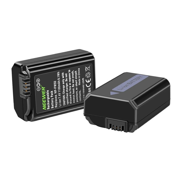 Set of 2 Sony replacement batteries and a NEEWER NP-FW50 charger