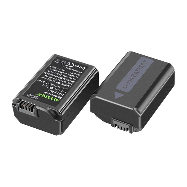 Set of 2 Sony replacement batteries and a NEEWER NP-FW50 charger