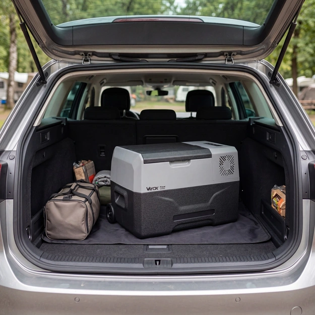 Travel fridge 35L DC 12/24V AC 220-240V, single-chamber, with wheels, Travel series VA-T35, Vayox