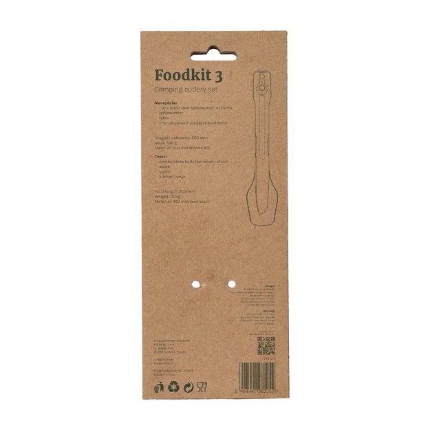 Outrest Foodkit 3-in-1 viegls ceļojumu galda piederumu komplekts