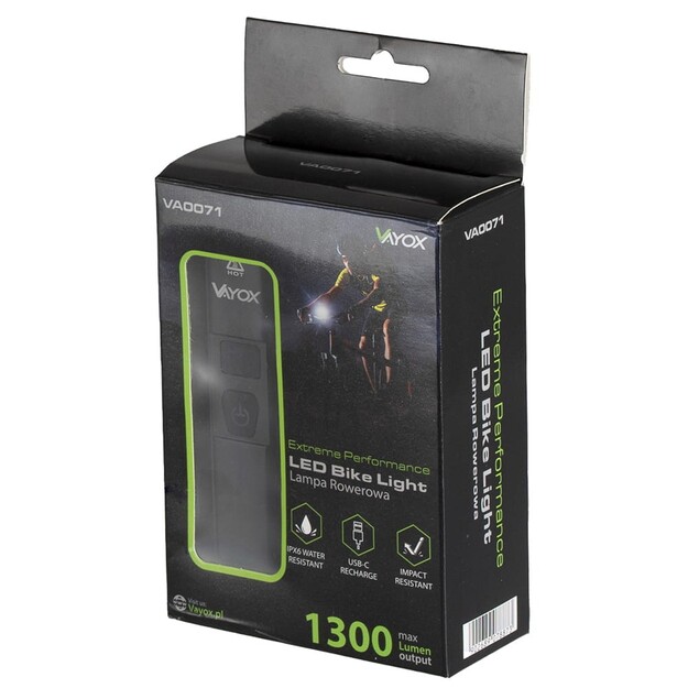 VAYOX Bicycle light 1300lm IPX6