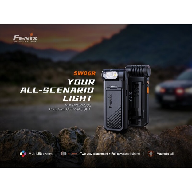 Fenix SW06R Multi-Light Flashlight White/UV/Red/Blue 500lm White