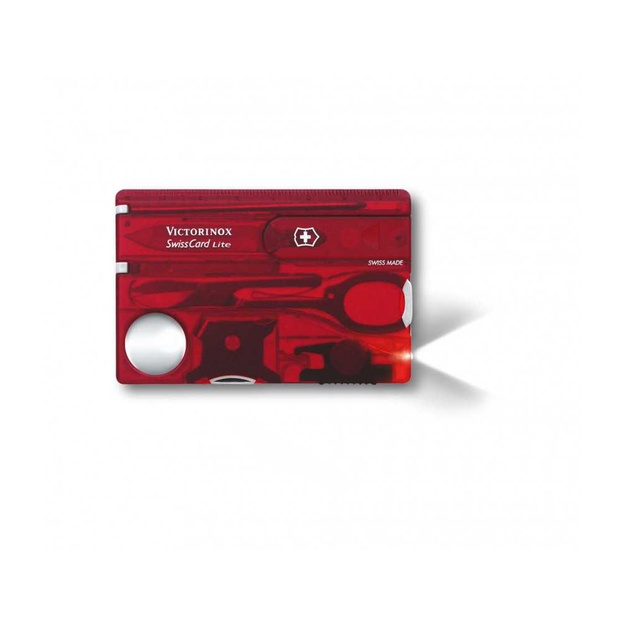 Victorinox instrumentu komplekts Swiss Card Lite, 13 funkcijas, sarkans (0.7300.T)