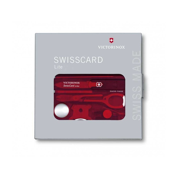 Victorinox instrumentu komplekts Swiss Card Lite, 13 funkcijas, sarkans (0.7300.T)