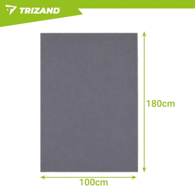 Trizand Quick-Drying Microfiber Towel 180x100 cm - Dark Gray