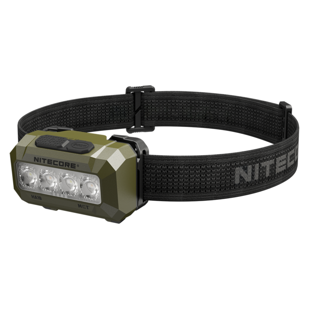 Nitecore HA19 MCT daudzkrāsu un daudztemperatūru pieres lukturis 600lm Hunter Green