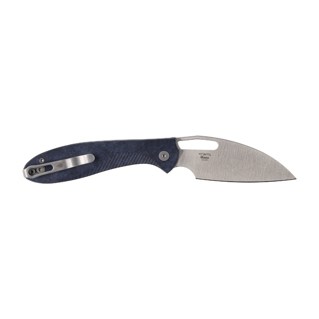 Kizer Masu saliekamais nazis V3697A1, Alleima 14C28N, Richlite Blue