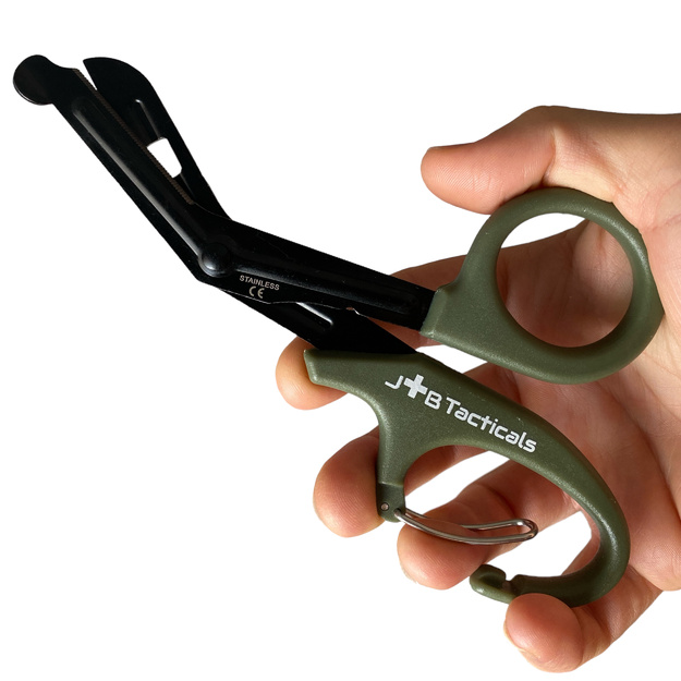 JB Tacticals Emergency Medical Scissors / Trauma Shears, 19 cm, Green