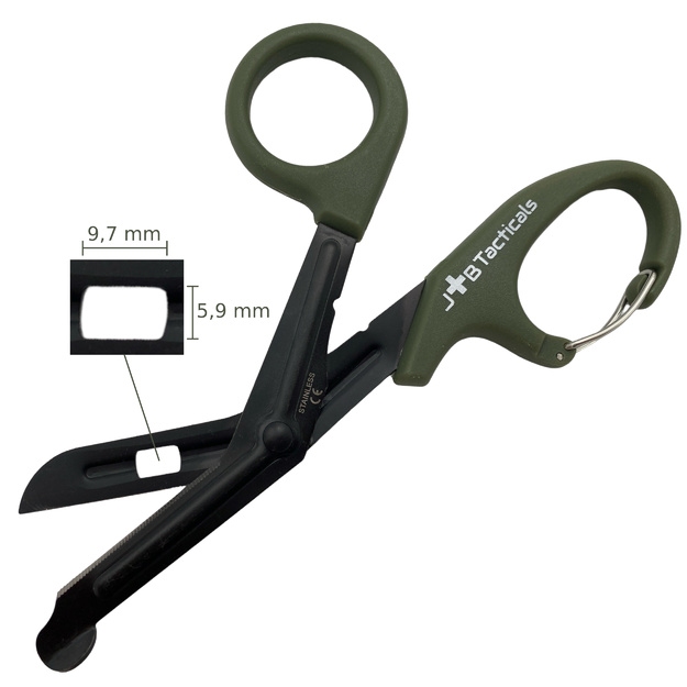 JB Tacticals Emergency Medical Scissors / Trauma Shears, 19 cm, Green