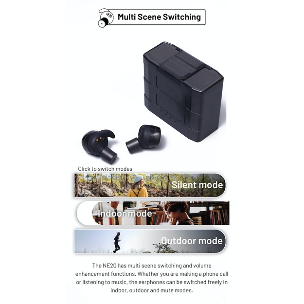 Nitecore NE20 Bluetooth austiņas ar aizsardzību pret trok&scaron;ņiem