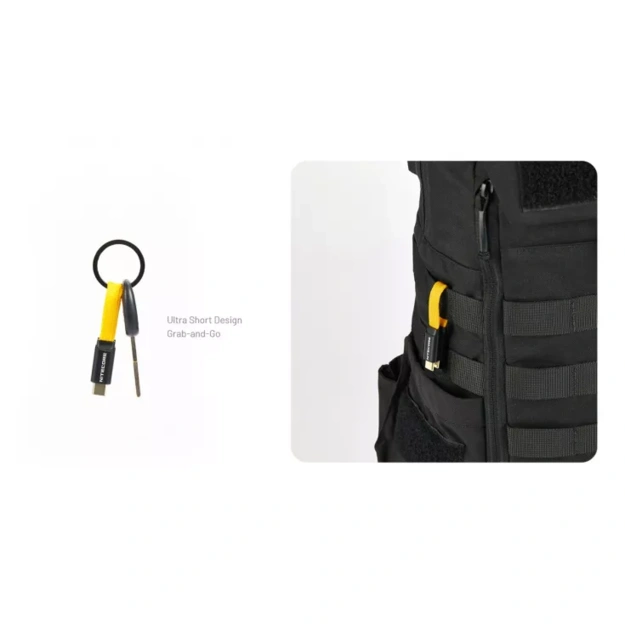 Nitecore NLink10 PD QC ātrās uzlādes USB-C kabelis ar apzeltītiem magnētiskiem savienotājiem