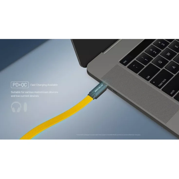 Nitecore NLink10 PD QC ātrās uzlādes USB-C kabelis ar apzeltītiem magnētiskiem savienotājiem