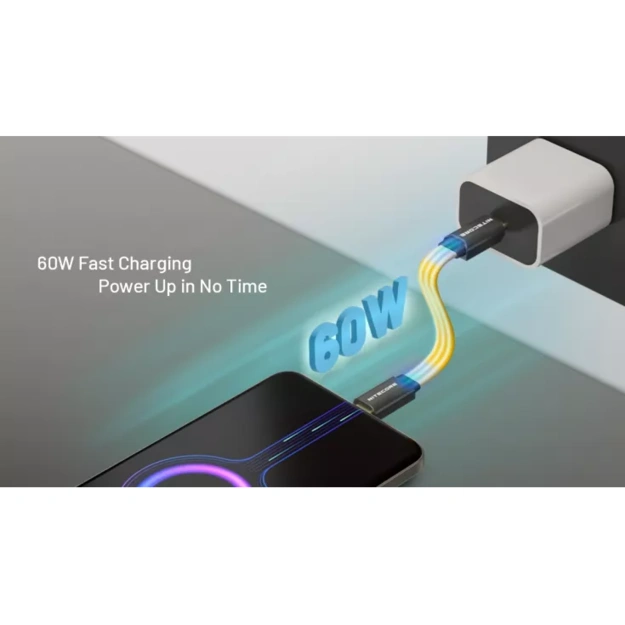 Nitecore NLink10 PD QC ātrās uzlādes USB-C kabelis ar apzeltītiem magnētiskiem savienotājiem
