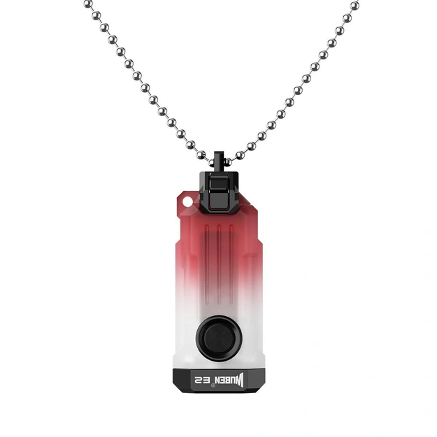Wuben E2 (E1 Pulse) Keychain Flashlight, 150 Lumens, Red