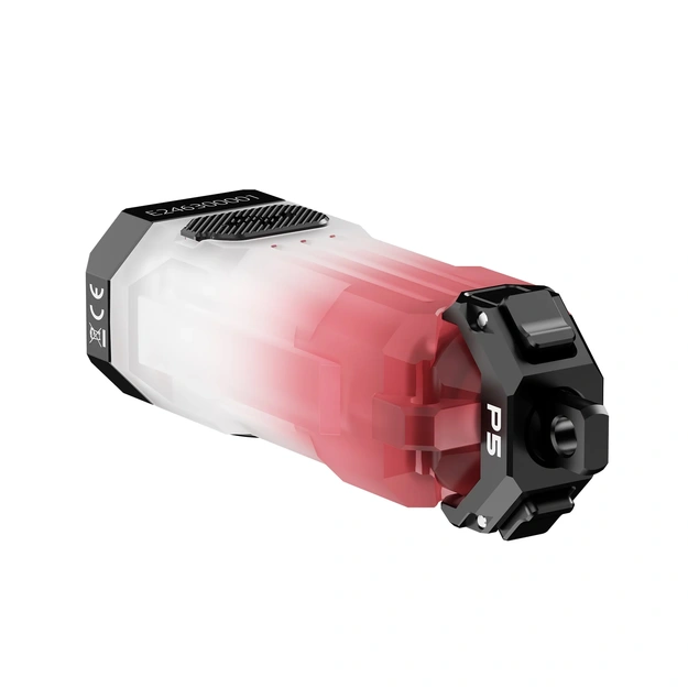 Wuben E2 (E1 Pulse) Keychain Flashlight, 150 Lumens, Red
