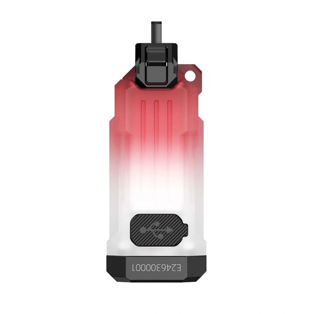 Wuben E2 (E1 Pulse) Keychain Flashlight, 150 Lumens, Red
