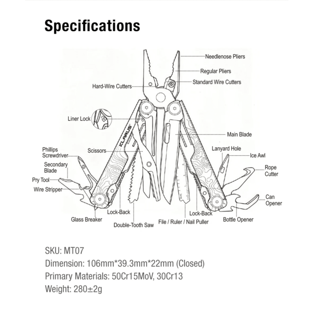 Klarus Horizon MT07 Multitool - Silver