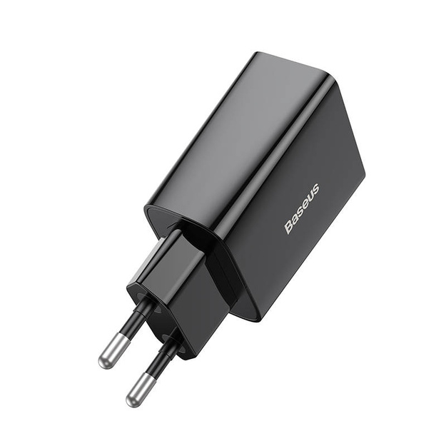 Baseus ātrgaitas mini lādētājs, USB-C, PD, 3A, 20W (melns)