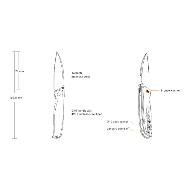 Нож Руйке P662-B