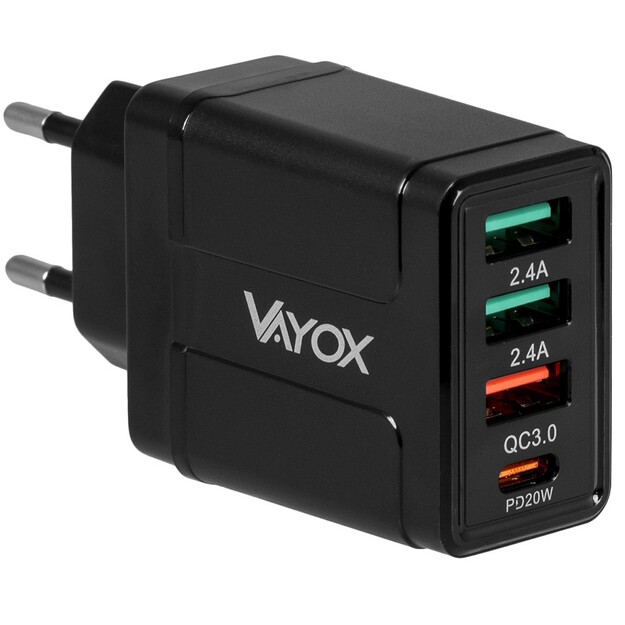 Vayox USB lādētājs 3.0 + PD 32W premium līnija VA0006