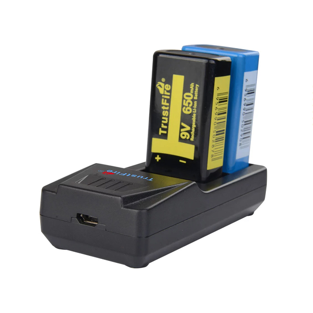 Trustfire BC01 9V Unit 6F22 Li-ion Ni-MH akumulatora lādētājs