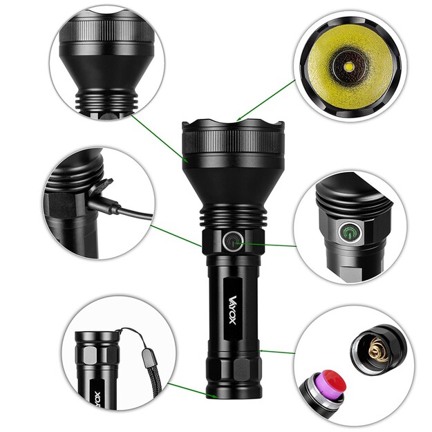 Vayox Pro Series Tactical LED Flashlight 1900lm VA0109