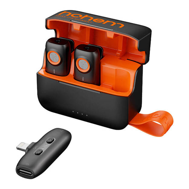 Hohem mikrofons (2TX + 1RX + lādē&scaron;anas kārba)