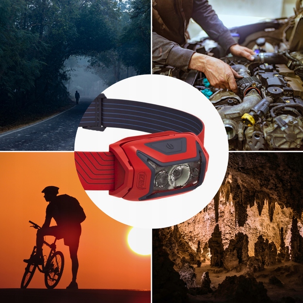 Petzl Actik 450lm lukturītis E063AA03 RED / BLACK 