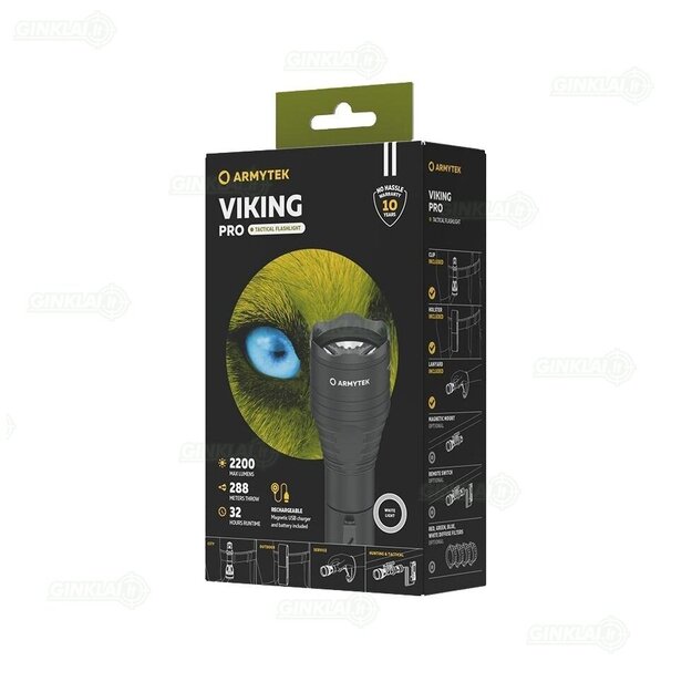 Armytek Viking Pro Flashlight 2200lm Cold White F07701C