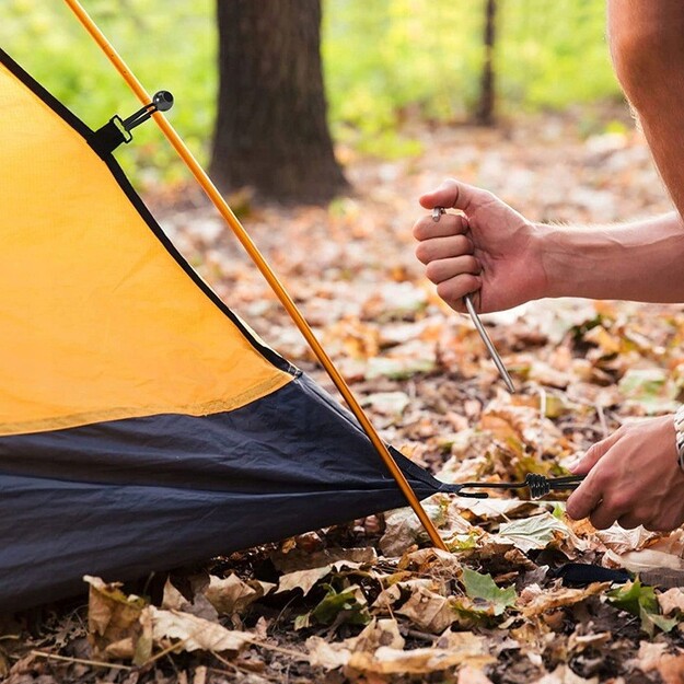 Elastīga gumija ar metāla āķi 40 cm pelēka