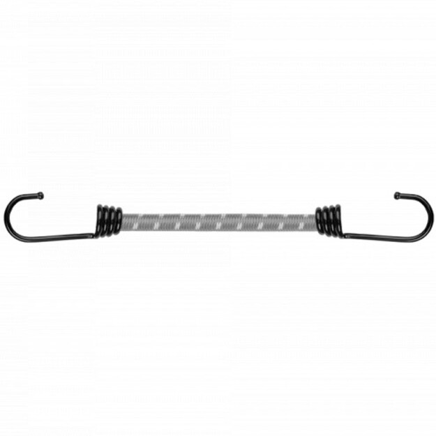 Elastīga gumija ar metāla āķi 40 cm pelēka